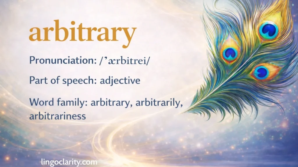 Pronunciation, part of speech, and word family