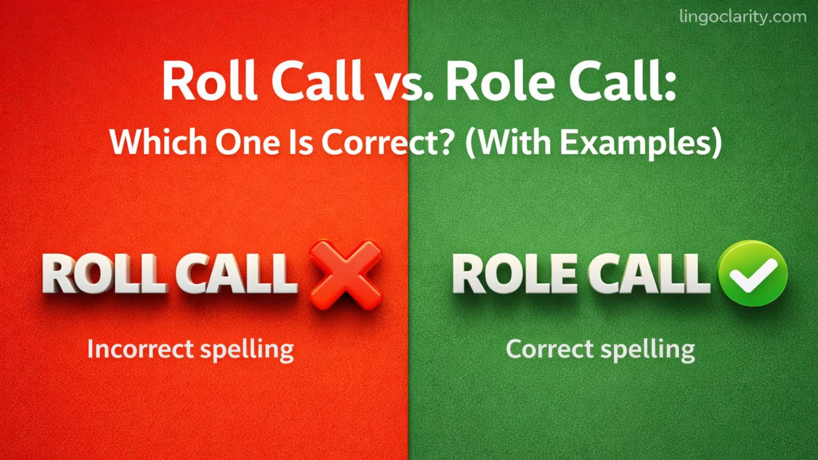 Roll call or role call