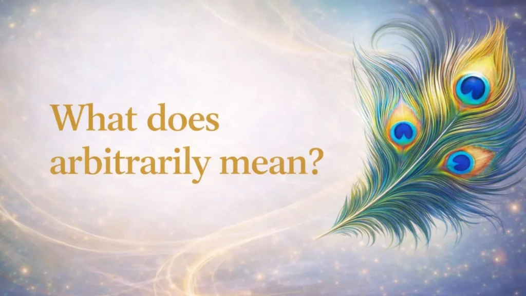 What does arbitrarily mean?