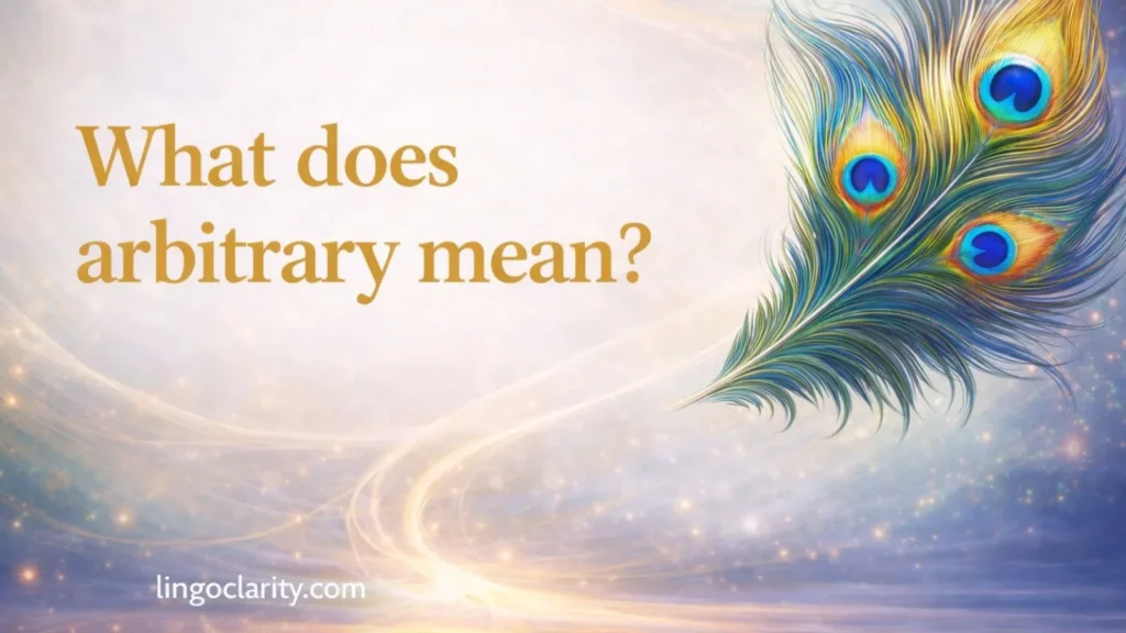 What does arbitrary mean?