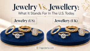 Jewelry vs Jewellery spelling comparison for US and UK English