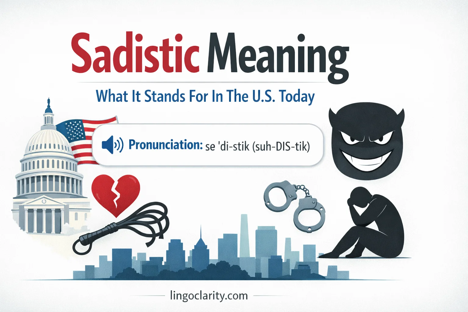 the word sadistic with simple meaning and usage notes for English learners
