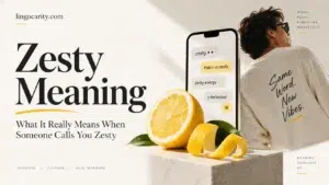 What zesty means in texting