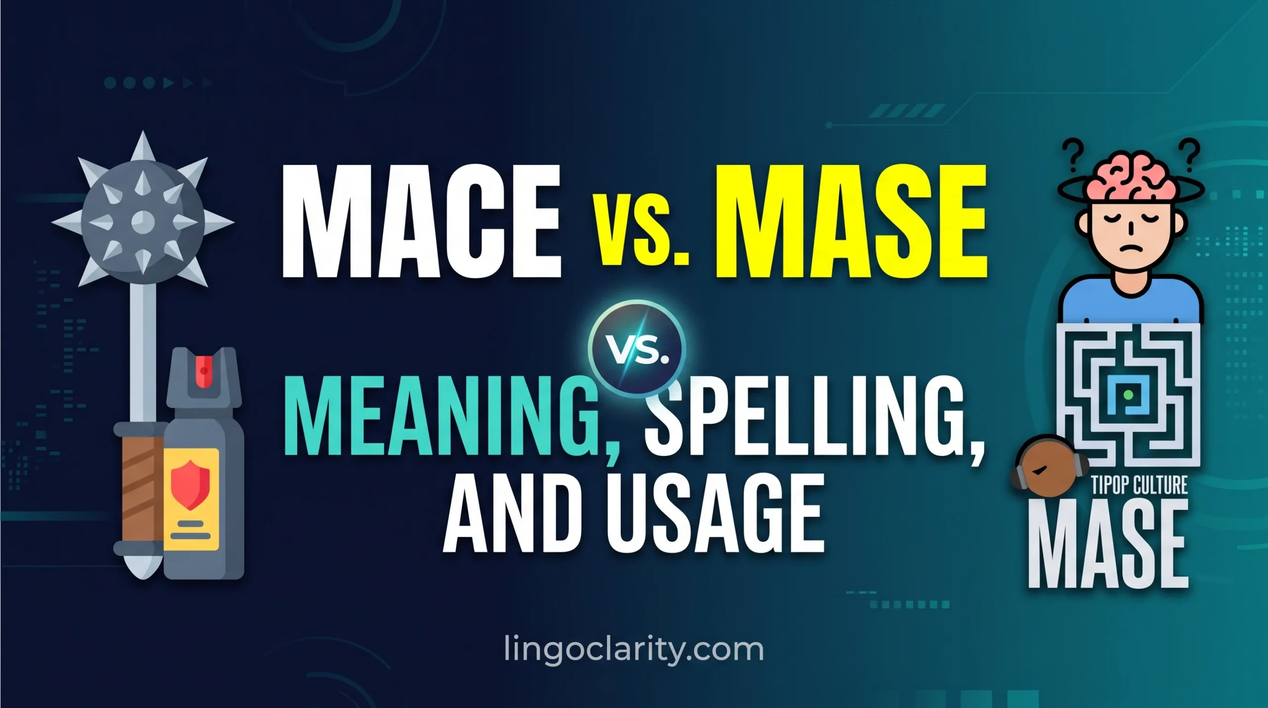Mace vs. Mase: Meaning, Spelling, and Usage
