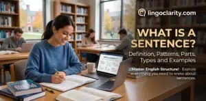 What is a sentence definition, parts, patterns, types, and examples explained in English grammar