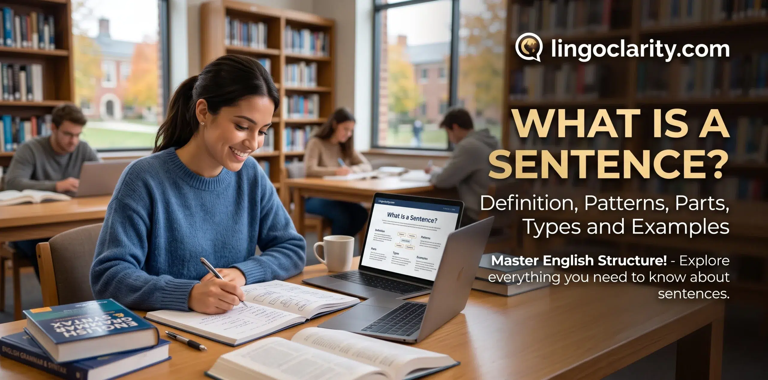 What is a sentence definition, parts, patterns, types, and examples explained in English grammar